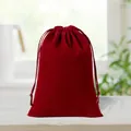 Elegant red velvet drawstring storage pouch for jewelry, cosmetics, or gift packaging. - 8*10cm / Burgundy