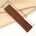 Brown thin elastic sports yoga headband with 20cm x 4.5cm size dimensions. - 1 Piece / Brown