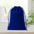 Premium royal blue velvet drawstring storage pouch for jewelry and luxury accessories - 8*10cm / Sapphire Blue