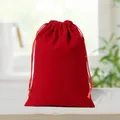 Premium soft red velvet drawstring storage bag for jewelry accessories and small gifts - 8*10cm / Red