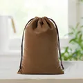 Premium brown velvet drawstring pouch for luxury jewelry storage and elegant gift packaging - 8*10cm / Coffee