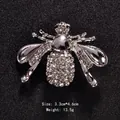Broche abeille mignonne argentée avec des strass étincelants pour vêtements de femmes - Style Abeille Argentée (XD449 Argent)