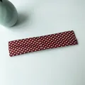 Reddish brown elastic headband with white polka dots for sports fitness and yoga - Polka Dot E / Red Brown