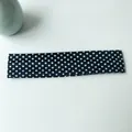 Premium black and white polka dot elastic headband for sports yoga and fitness sweat absorption - Polka Dot F / Black