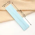 Light blue thin elastic sports headband for yoga and fitness showing dimensions 20cm by 4.5cm - Sky Blue