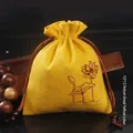 Pochette à bijoux traditionnelle en lotus jaune avec doublure en velours 12x15 cm - 12x15cm Doublé de Velours / Lotus Jaune
