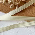 Elegante nastro a righe verde chiaro lucido per vestiti di bambole DIY e cucito - 10mm / Giallo