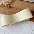 Nastro a righe crema premium per vestiti per bambole fai-da-te e fiocchi fatti a mano - 3,6 cm / Giallo