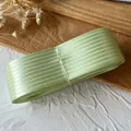 Nastro di raso a righe verde chiaro lucido per abiti da bambola fai-da-te e fiocchi - 2.5cm / Verde Menta