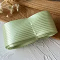 Nastro di raso a righe verde chiaro per vestiti per bambole e fiocchi DIY - 3,6 cm / Verde Menta