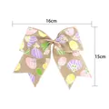 Lazo de arpillera con estampado de huevos de Pascua, 16cm x 15cm deco - Lazo Floral Huevo de Pascua