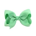 Mint green grosgrain ribbon hair bow clip for children's hair accessories - 20 Pieces Set / Mint Green