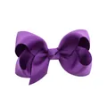 Vibrant purple grosgrain ribbon hair bow clip for girls, handmade stylish hair accessory - 20 Pieces Set / Purple