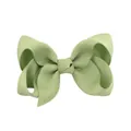 Elegant light green grosgrain boutique hair bow clip for girls and children hair accessories - 20 Pieces Set / Light Green