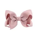 Pink multi-layered grosgrain ribbon hair bow clip for toddler girls hair accessory - 20 Pieces Set / Pink