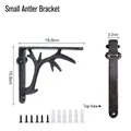 Vintage cast iron antler-shaped wall shelf bracket with mounting hardware screws - Antler Support Bracket - Small (7634)