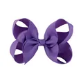 Classic purple grosgrain ribbon bow hair clip for girls hair styling accessories. - Purple (465)