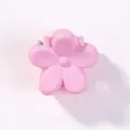 Mini rosa Blumen-Haarklammer mit mattem Finish für Mädchen und Frauen Pony-Haarstyling - Mattes Blumen-Stil (11) / Rosa