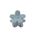 Elegante kleine Blumen Haarklammer mit mattem Finish in modernem Blaugrau für Kinder - Mattes Blumen-Stil (331) / Graublau