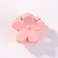 Matte rosa Mini-Blumen-Haarklammer für Mädchen, ideal für Fransen und halboffene Frisuren - Mattes Blumen-Stil (8) / Rosa