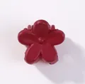 Süße mini matt burgunderfarbene Haarklammer in Blumenform für Mädchen Pony-Accessoire - Mattes Blumen-Stil (43) / Burgunderrot