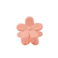 Kleine matte rosa Haarspange in Blumenform für Mädchen, süßer Haarschmuck für Kinder - Mattes Blumen-Stil (46) / Rosa Orange