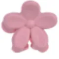 Kleine mattrosa Blumen-Haarklammer für Kleinkinder und Frauen tägliches Haarstyling - Mattes Blumen-Stil (48) / Hellrosa