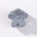 Mini-Blumen-Haarklammer in Mattgrau für Kinder und Damen, Haarschmuck-Zubehör - Mattes Blumen-Stil (22) / Rauchgrau