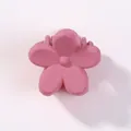 Mini rosa matte Blumen-Haarklammer für Kinder und elegantes Pony-Styling-Zubehör - Mattes Blumen-Stil (15) / Rosa