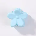 Mini hellblaue Haarspange in Blumenform mit mattem Finish für Kinderfrisuren und Dekoration - Mattes Blumen-Stil (17) / Hellblau