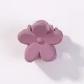 Mini matte Blumen-Haarklammer in Altrosa für Kinder und Frauen zum Haarstyling - Mattes Blumen-Stil (16) / Rosa-Lila