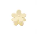 Kleine cremefarbene Blumen-Haarklammer mit einer matten Oberfläche für Kinder - Mattes Blumen-Stil (32) / Gebrochenes Weiß