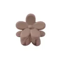 Kleine matte Blumen-Haarklammer in elegantem Taupe für Kinder und Pony-Styling - Mattes Blumen-Stil (814) / Morandi-Hellkaffee