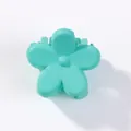 Mini-Haarklammer in Blumenform in mattem Mintgrün, kleines Haar-Accessoire für Kinder - Mattes Blumen-Stil (35) / Mintgrün