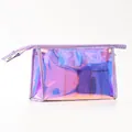Borsa per trucco olografica cangiante in PVC con design impermeabile da viaggio - Pvc Tagliato Al Laser Misura Media (viola)