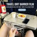 Disposable transparent film cover for airplane or train tray tables for travel hygiene - Disposable Anti-Dirty Film (60x70cm/50 Pcs/Pack)