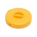 Yellow circular appliance cable winder for organized kitchen power cord storage. - Round Data Cable Storage Box / Yellow