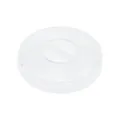 White circular plastic cable winder for appliance cord management and storage. - Round Data Cable Storage Box / Clear