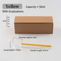 Cuillère en verre borosilicate 50ml avec graduation et long manche jaune éclatant - Cuillère à soupe avec graduation / Jaune