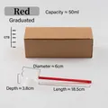 Cuillère à mesurer à long manche en verre borosilicaté avec manche rouge et graduation 50 ml - Cuillère à soupe avec graduation / Rouge