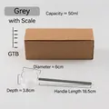 Cuillère en verre borosilicate gris avec échelle de mesure et long manche pour café - Cuillère à soupe avec graduation / Gris
