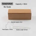 Louche en verre borosilicate transparent à long manche avec une capacité de 50 ml - Cuillère à soupe (Sans graduation) / Transparent