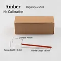 Cuillère à mélanger en verre borosilicaté avec bol de 50ml et long manche ambre - Cuillère à soupe (Sans graduation) / Marron