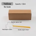 Cuillère à mélanger en verre borosilicaté à long manche jaune, capacité de 50 ml - Cuillère à soupe (Sans graduation) / Jaune