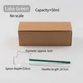 Cuillère à long manche en verre borosilicaté vert lac haut de gamme avec une capacité de 50 ml - Cuillère à soupe (Sans graduation) / Vert Lac