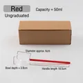 Cuillère en verre borosilicaté à long manche rouge, capacité 50 ml, sans graduation - Cuillère à soupe (Sans graduation) / Rouge