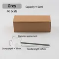 Cuillère en verre borosilicaté transparent avec manche long gris et capacité de 50 ml - Cuillère à soupe (Sans graduation) / Gris