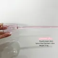 Cuillère doseuse en verre rose à long manche avec échelle précise pour café et pâtisserie - Cuillère à soupe à tête colorée améliorée / Rose