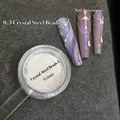 Professionelle 0,3 mm silberne Stahlperlen für kreative DIY-Nagelkunst-Dekoration - 0.3mm Silber ca. 3g