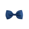 Blauwe haarstrik voor kinderen gemaakt van hoogwaardig geribd grosgrain lint met metalen clip - 365